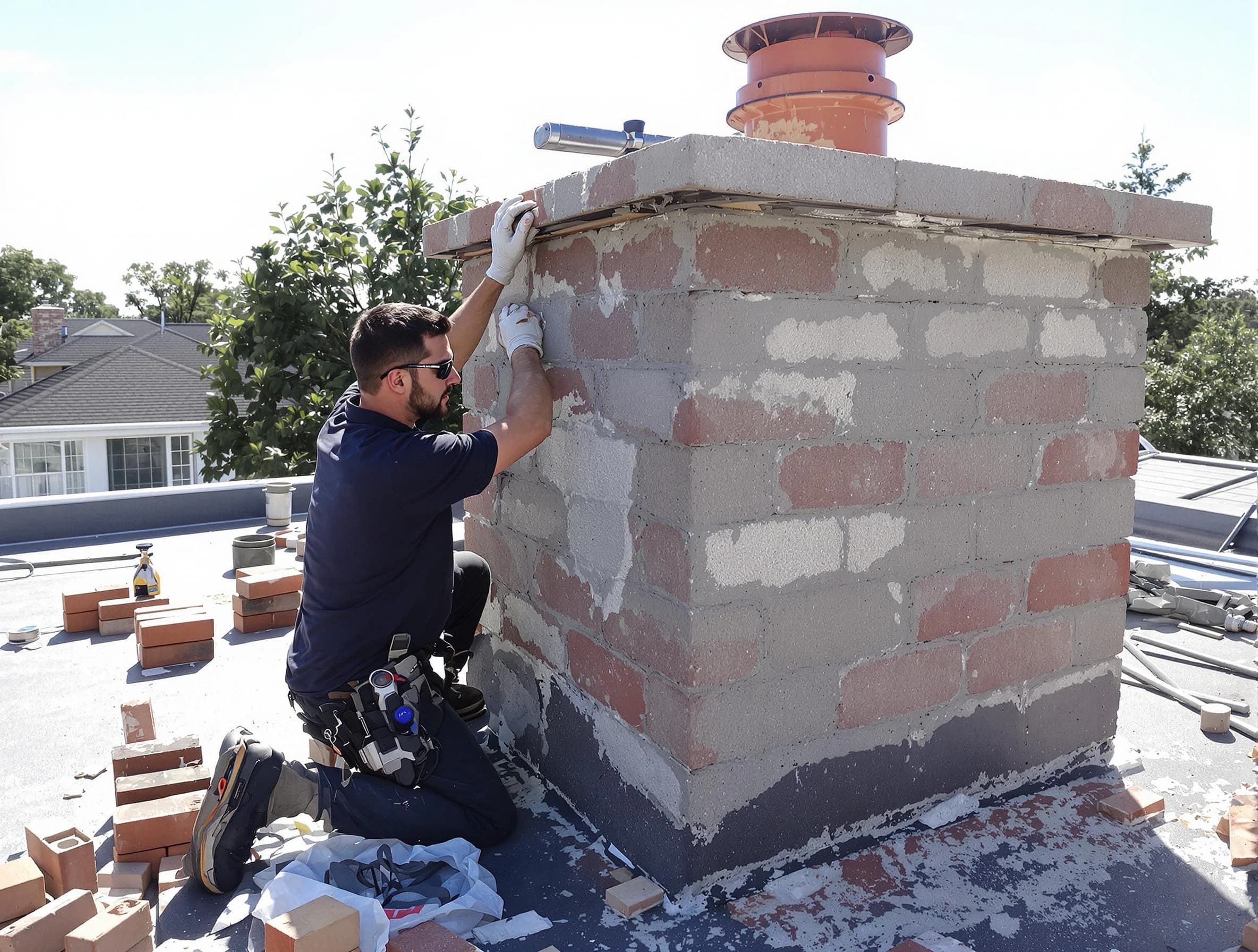 Advanced chimney repair process by Bonanza Chimney Sweep in Bonanza, GA