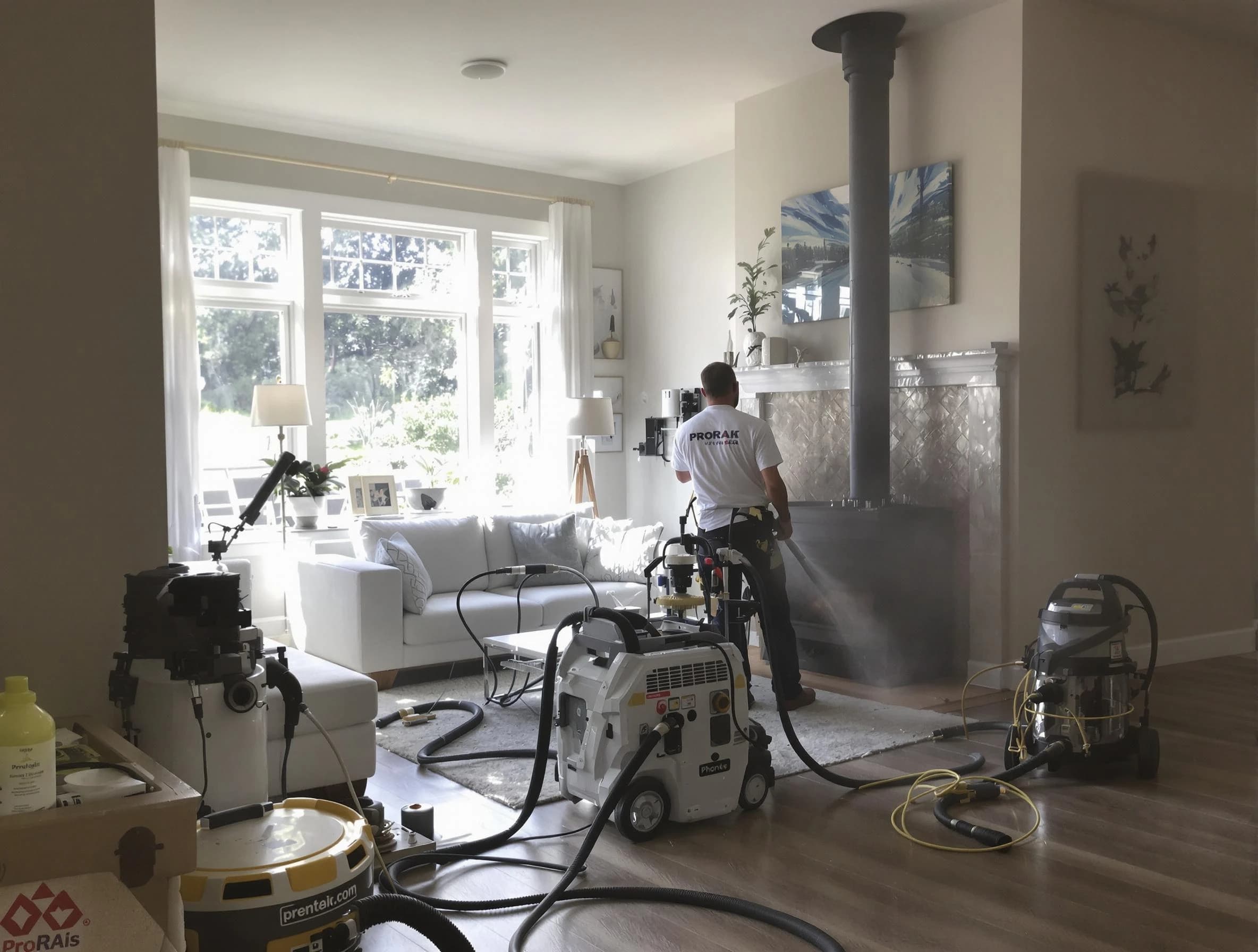 Soot removal service by Bonanza Chimney Sweep for a fireplace in Bonanza, GA