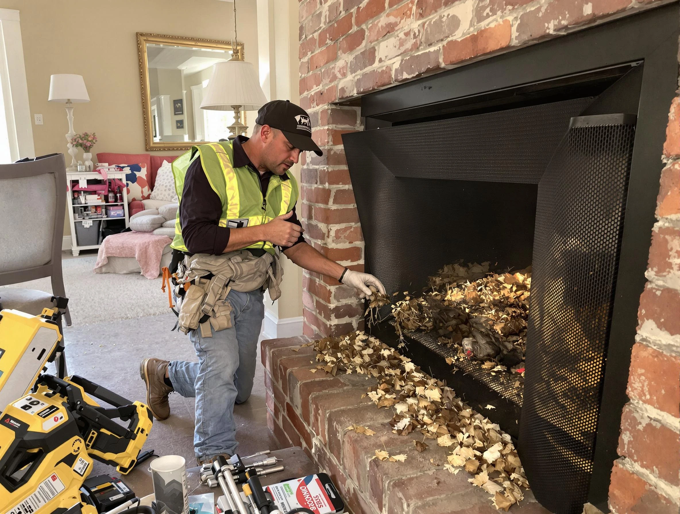 Safe screening installation by Bonanza Chimney Sweep in Bonanza, GA