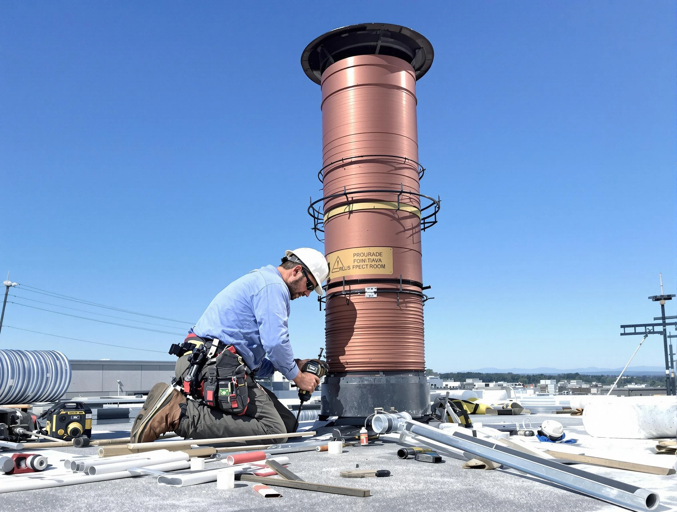Installed chimney liner by Bonanza Chimney Sweep in Bonanza, GA