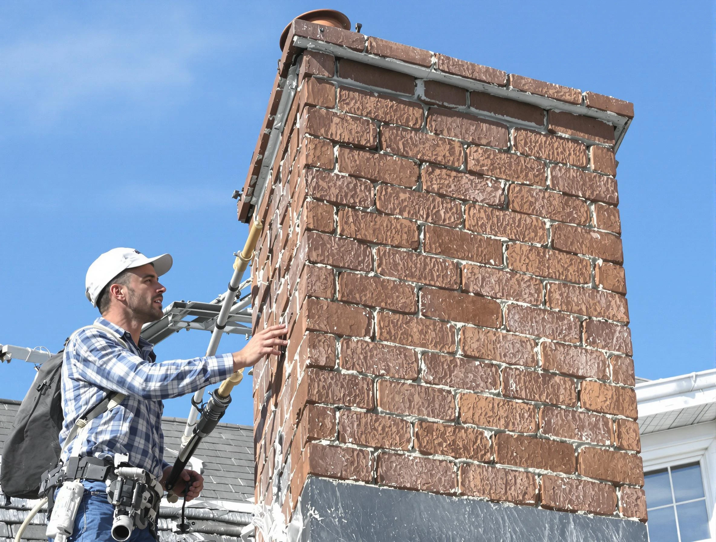 Brickwork for a chimney rebuild by Bonanza Chimney Sweep in Bonanza, GA